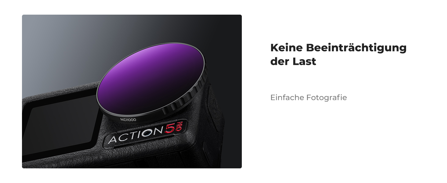 Фільтри нейтральної щільності K&F Concept ND8/16/32/64/1000 для DJI Osmo Action 4/5 PRO - комплект