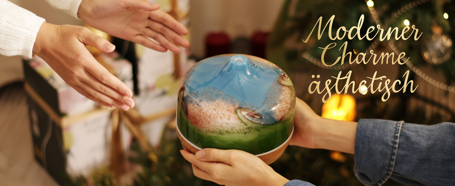 Дифузор ароматної олії Porseme Aroma Diffuser 500ml, скляний зволожувач повітря, ультразвуковий аромадифузор з LED-підсвіткою 7 кольорів, для ефірних олій, 15-21 год роботи, тихий, для дому (Rosegold) F2-500ml Rosegold Giant