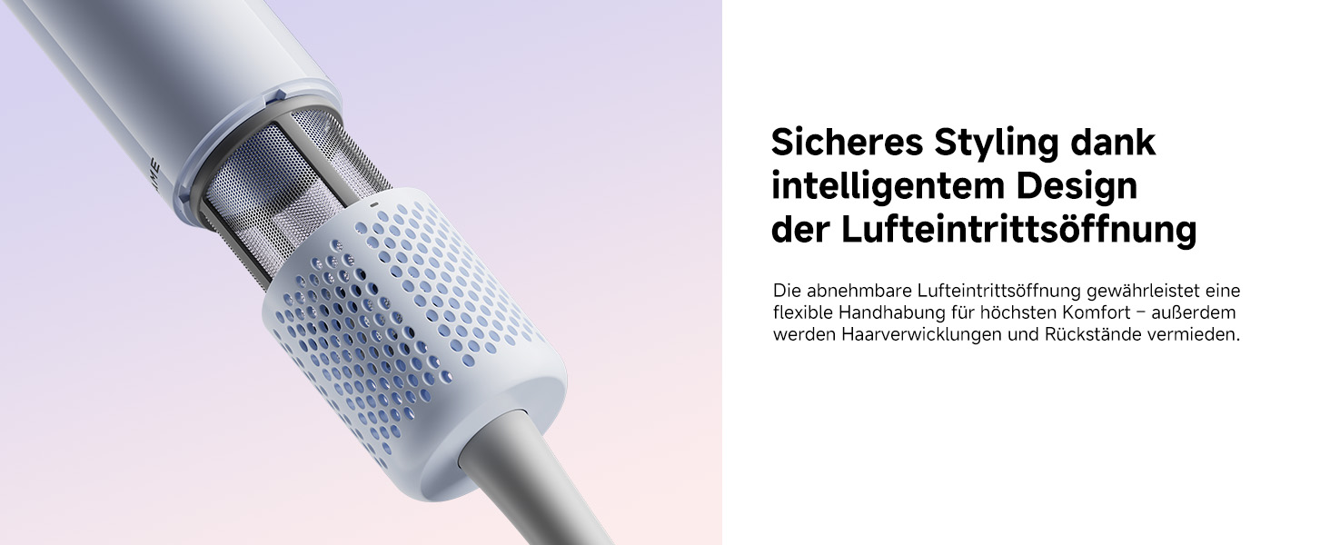 Фен DREAME Hair: Швидке сушіння, 110 000 обертів/хв, іонізація, регулювання температури та потужності, насадка-дифузор, тиха робота, білий (блакитний, міні)