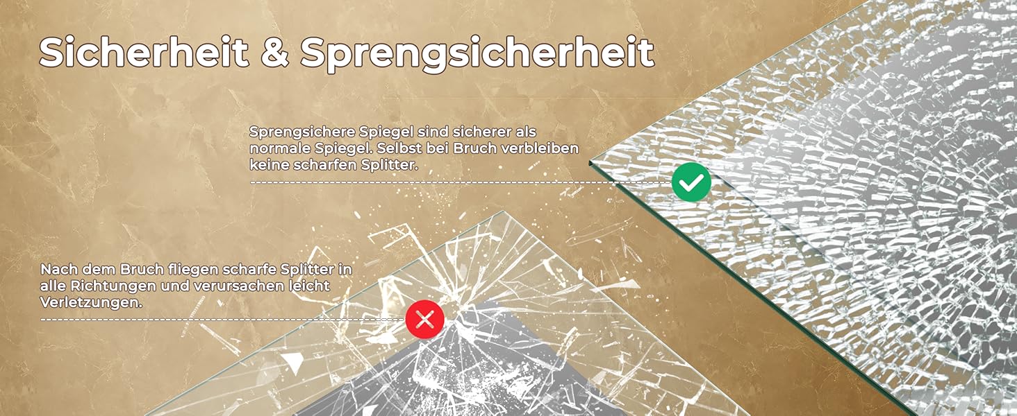 Дзеркало для ванної кімнати з підсвічуванням 60x50x3,5 см, LED, 6400K, холодний білий, економія енергії, вертикальне/горизонтальне кріплення, вимикач на стіні, матові краї