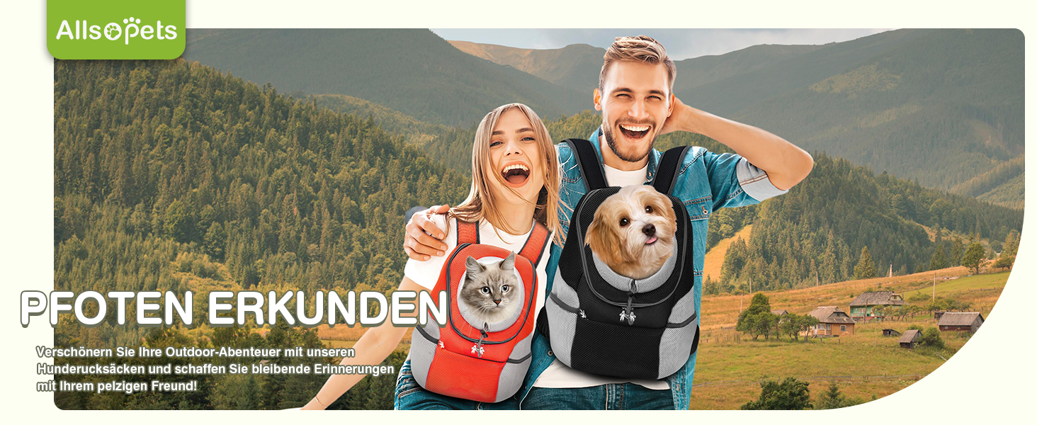 Рюкзак для собак та котів ALLSOPETS, переноска для маленьких тварин, рюкзак для велосипеда та мотоцикла, для піших прогулянок, кемпінгу та відпочинку на природі (чорний, M)