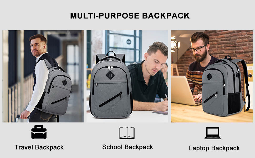 Рюкзак BIKROD для чоловіків та жінок, шкільний рюкзак для хлопчиків та дівчаток-підлітків, водонепроникний, з відділенням для ноутбука 15.6