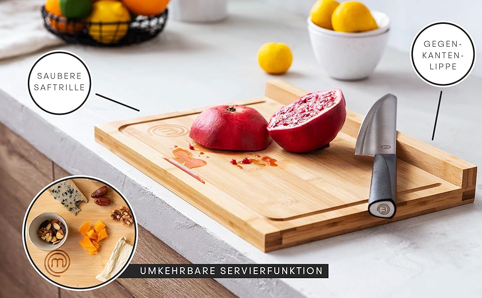 Набори дерев'яних обробних дощок MasterChef: великий, середній, маленький з жолобком для соку. Кухонні дошки, кухонні обробні дошки, дошки для нарізання.