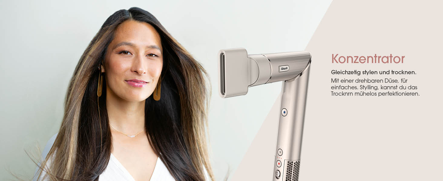 Фен Shark FlexStyle Multi з насадками для укладання, випрямлення та створення локонів, 5 в 1, Stardust. Без пошкодження волосся, для всіх типів.