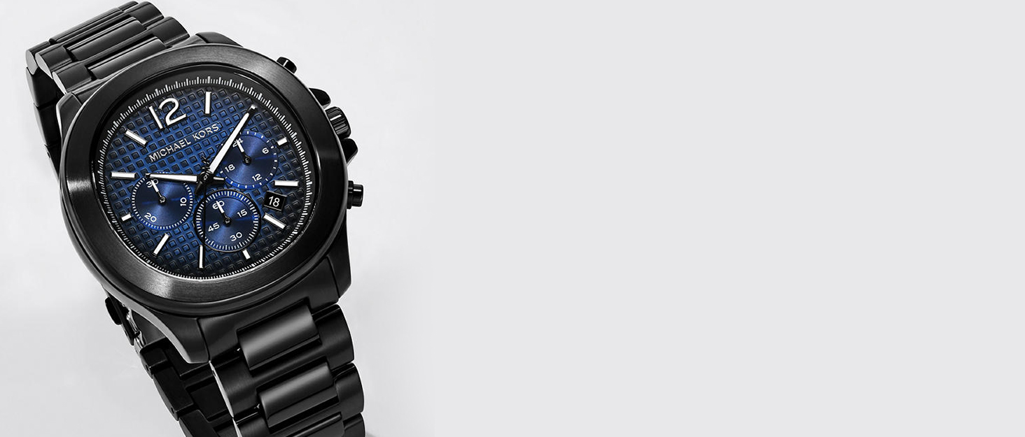 Жіночий годинник Michael Kors Slim Runway 42mm, кварцовий механізм, сталевий браслет, чорний з золотим