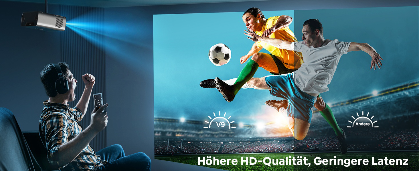 YABER Проектор для домашнього кінотеатру, 1080P Full HD, підтримка 4K, автофокус, корекція Keystone, WiFi 6, Bluetooth, портативний, для смартфона/Fire TV Stick/PS5