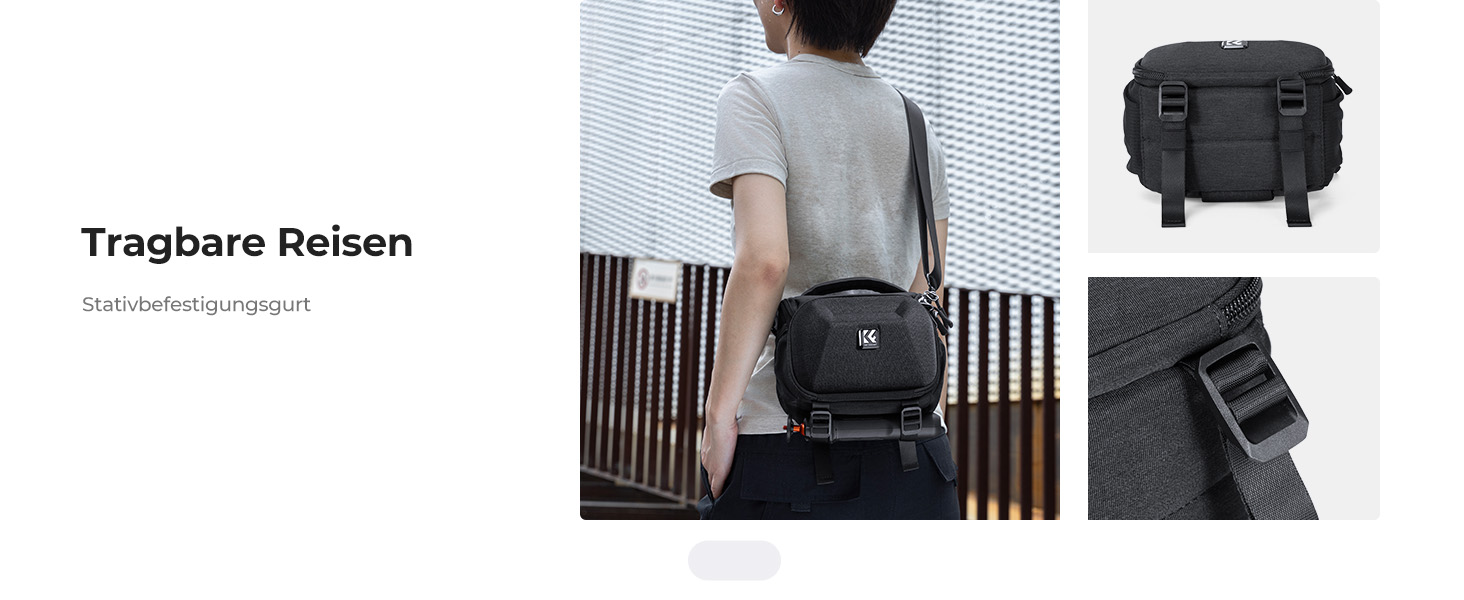 Сумка для камери K&F Concept для DSLR/SLR, фотосумка з кріпленням для штатива, фоторюкзак, компактна