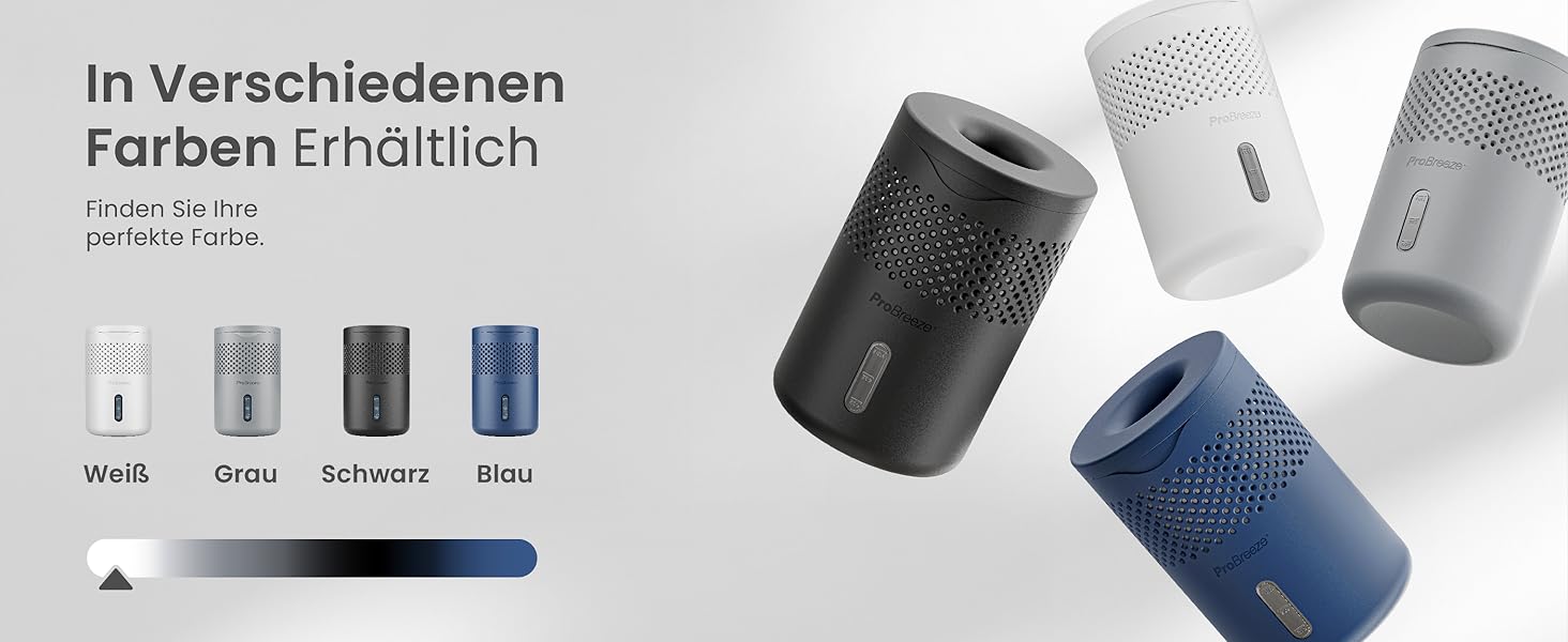 Зволожувач повітря Pro Breeze Osmo – тихий, з можливістю поповнення – для дому, спальні, шафи, авто – міні-зволожувач без живлення – таблетка 700g (до 100 днів) чорний