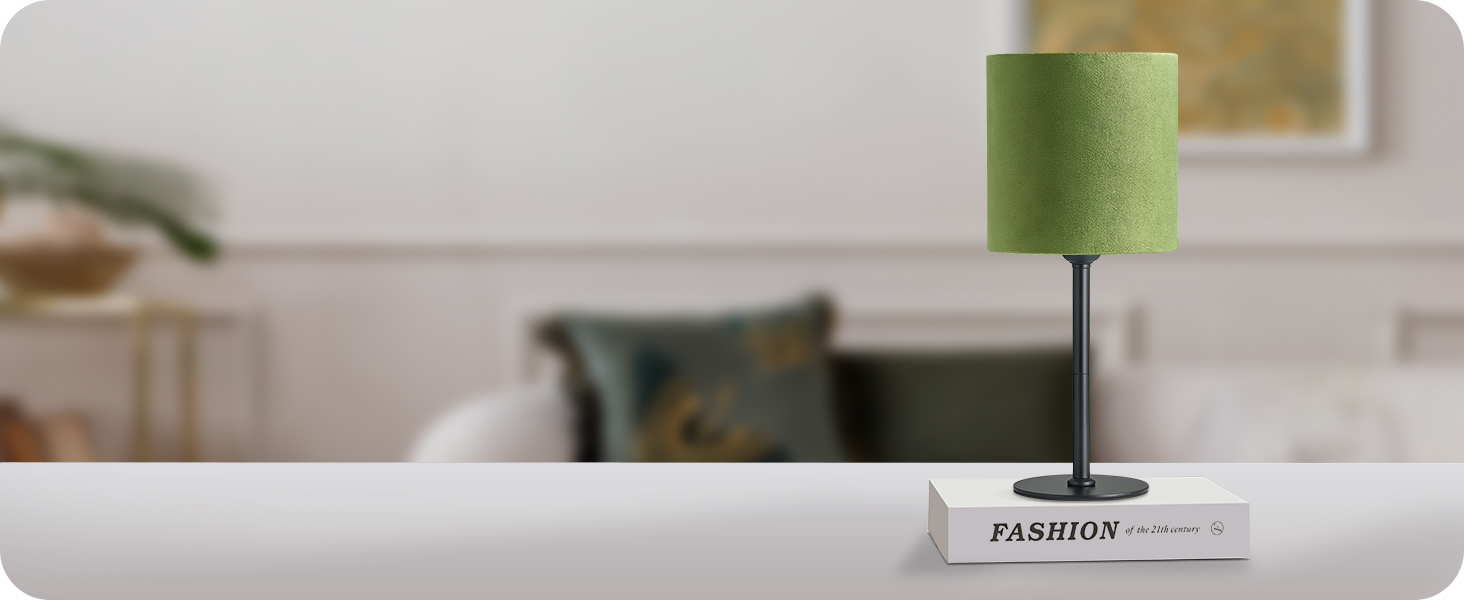 EDISHINE Настільна лампа, сучасний дизайн, індустріальний стиль, E14 цоколь, вінтаж, для спальні, вітальні, бежево-чорний льон + чорний