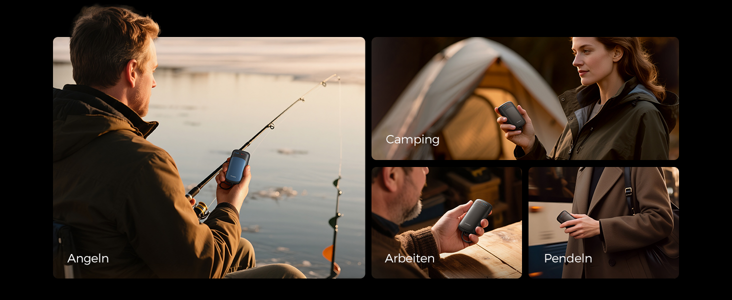 Електричний грієчка OCOOPA DuoHeat: 8 годин роботи, 67г, для кемпінгу, полювання, подарунок чоловікам