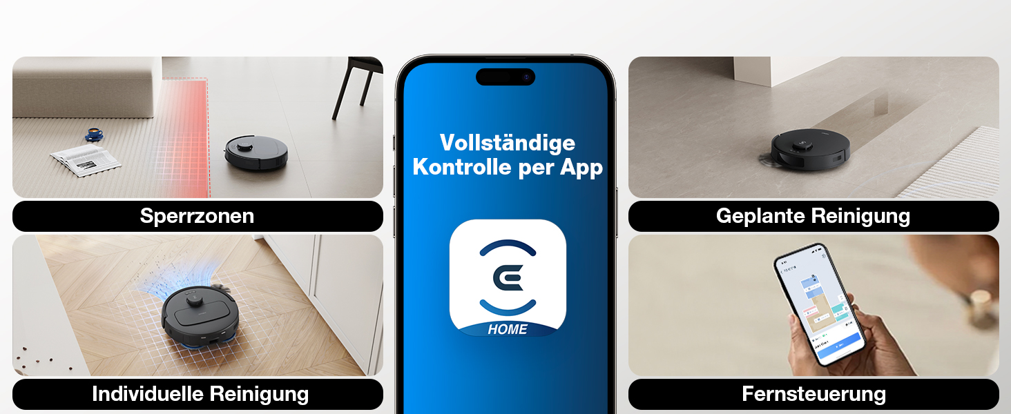 Робот-пилосос ECOVACS DEEBOT N30 PRO Omni з функцією миття, 10000 Па, технологія ZeroTangle 2.0, TruEdge, миття гарячою водою 60°C, сушка гарячим повітрям, білий (чорний)