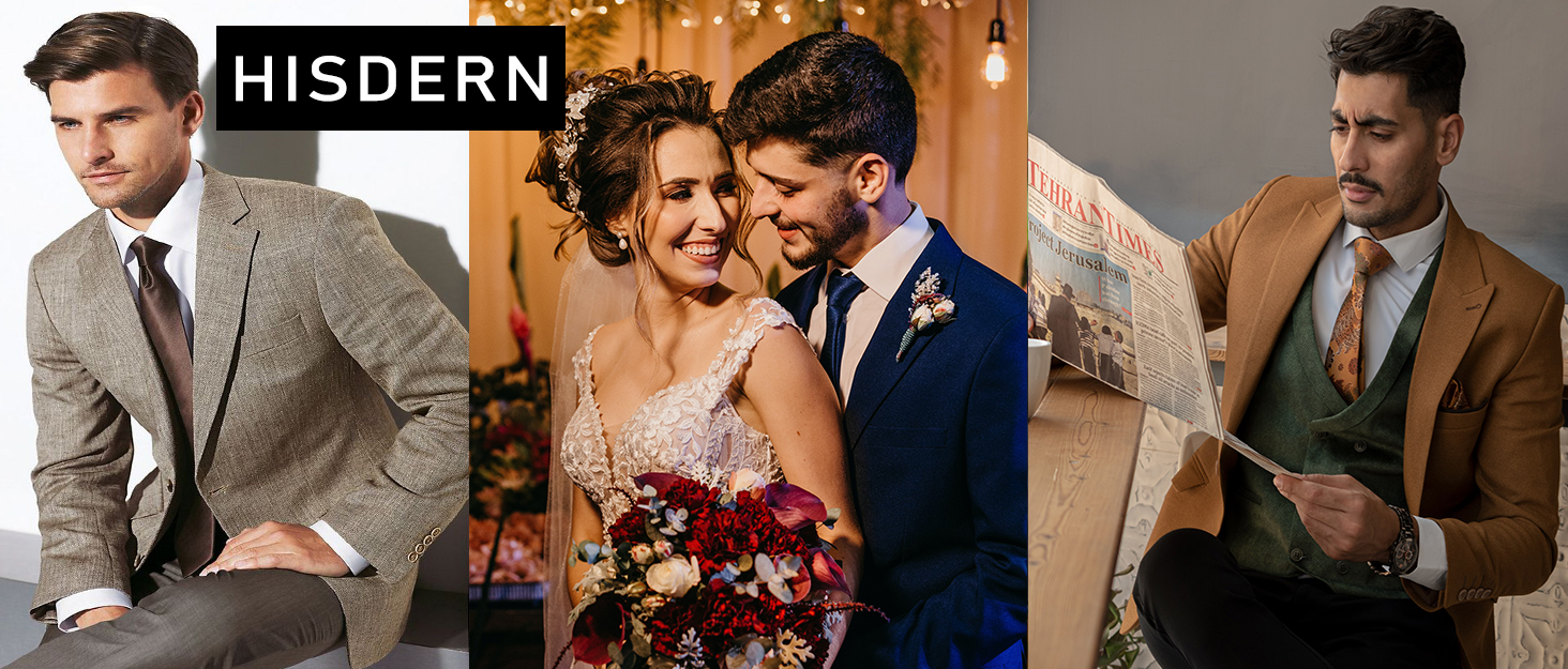 HISDERN Комплект краватки та нагрудного хустинки однотонний для весілля та свят, різні кольори, бургундський, універсальний розмір