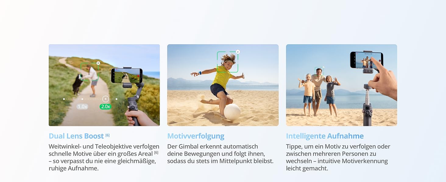 DJI Osmo Mobile 8 Kreativ Combo (Мікрофон DJI Mic Mini), Стабілізатор для смартфона, AI-трекінг, 360° обертання