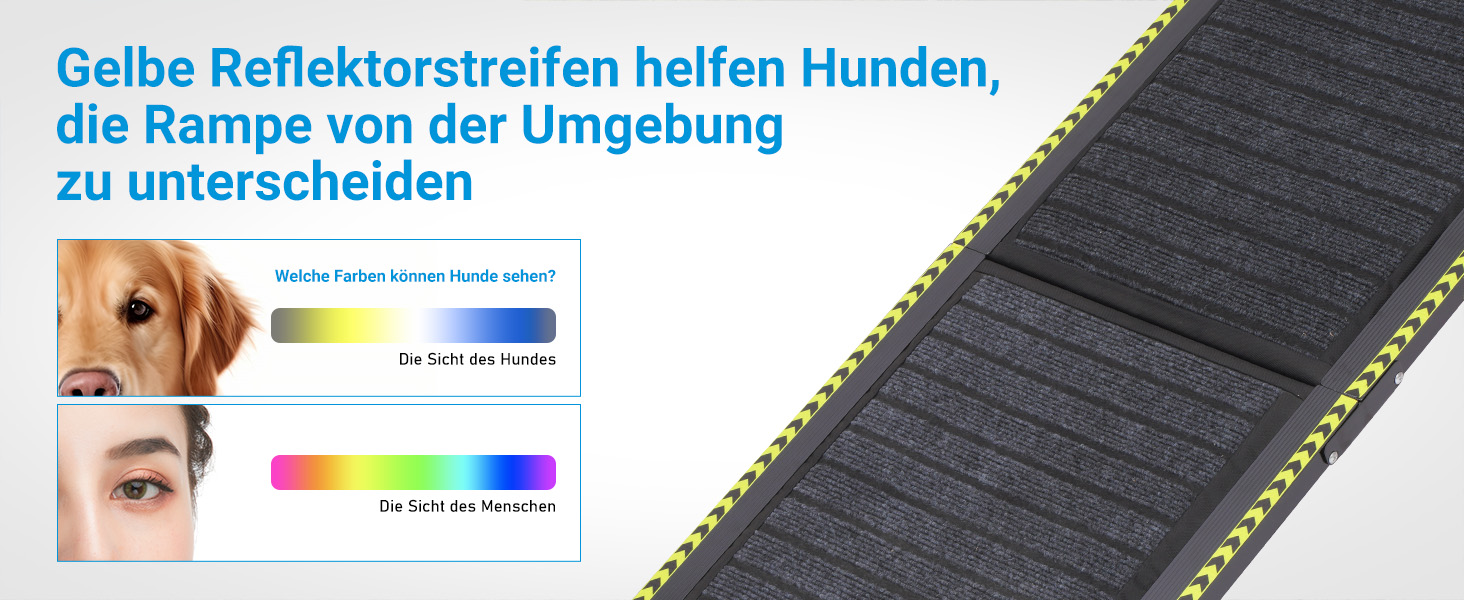 Рампа для собак Extra Breit, для великих собак до 70 кг, алюмінієва, 160 x 44 см