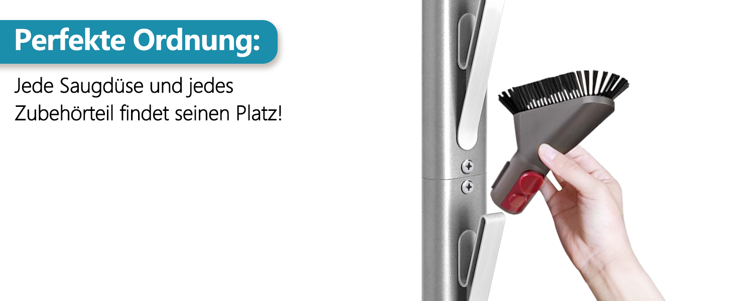 Підставка для пилососа Dyson Gen5, V15, V12, V11, V10, V8, V7, V6 з вуглецевої сталі, сірого кольору