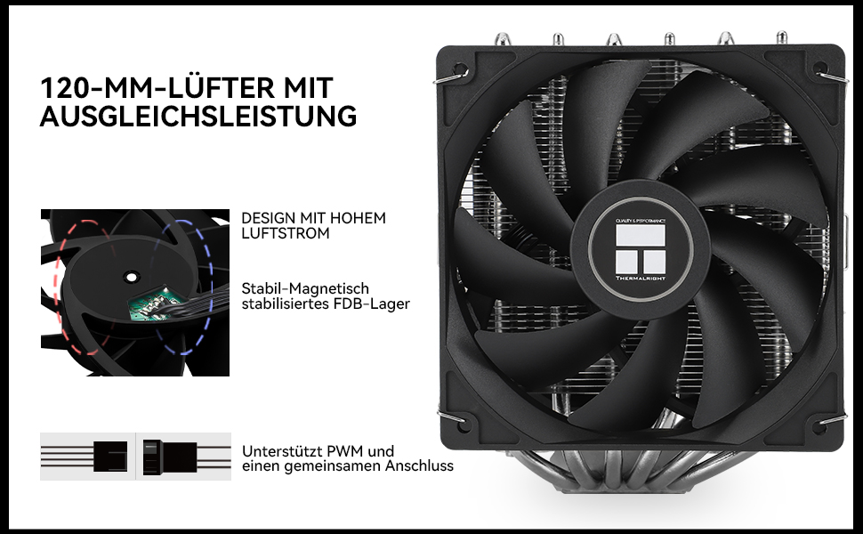 Кулер для процесора Thermalright Peerless Assassin 120 SE White ARGB, двовежевий повітряний охолоджувач для AMD AM5 та Intel LGA1851/1700, 6 теплових трубок, білий