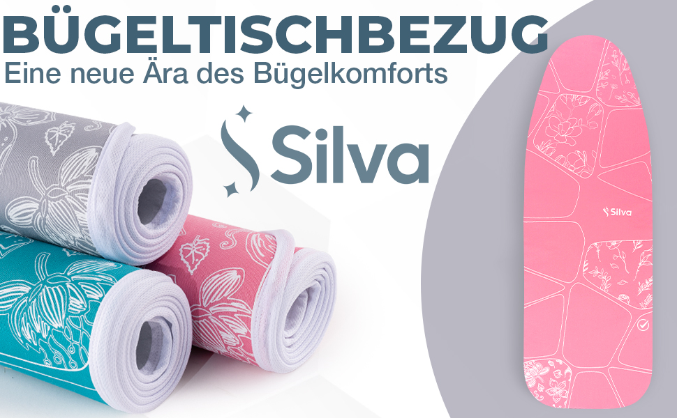 Покриття для прасувальної дошки Silva 140x50 см для парогенератора | 100% бавовна, 5 мм фетр | XL, сірий