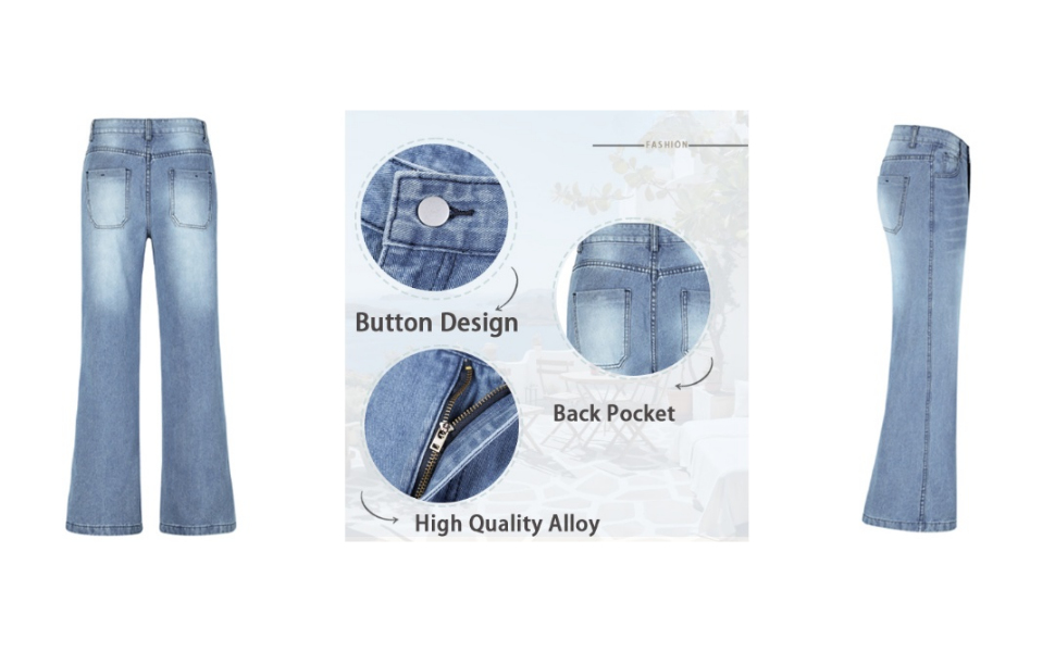 Джинси жіночі Baggy Denim з широкими штанинами, висока талія, еластичні, темно-сині, розмір L