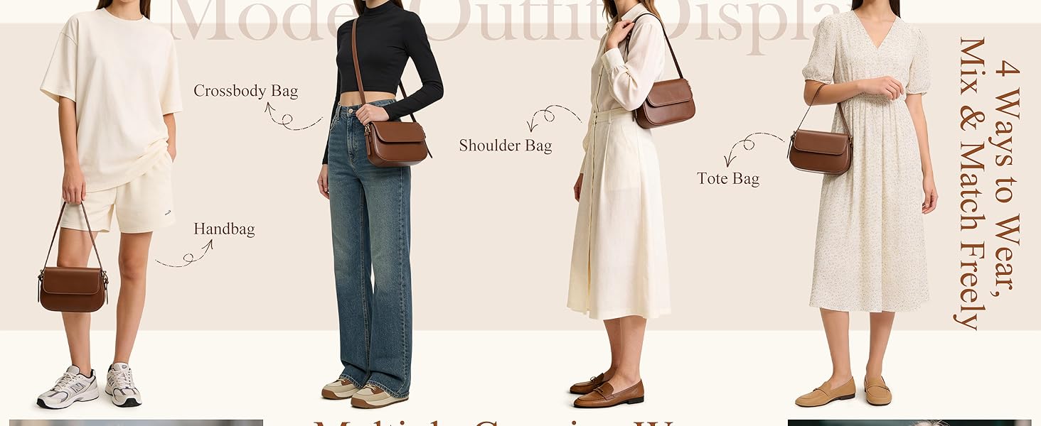 Сумка жіноча через плече з PU шкіри, маленька сумка-шопер для повсякденного використання, роботи та відпочинку (Коричнева)