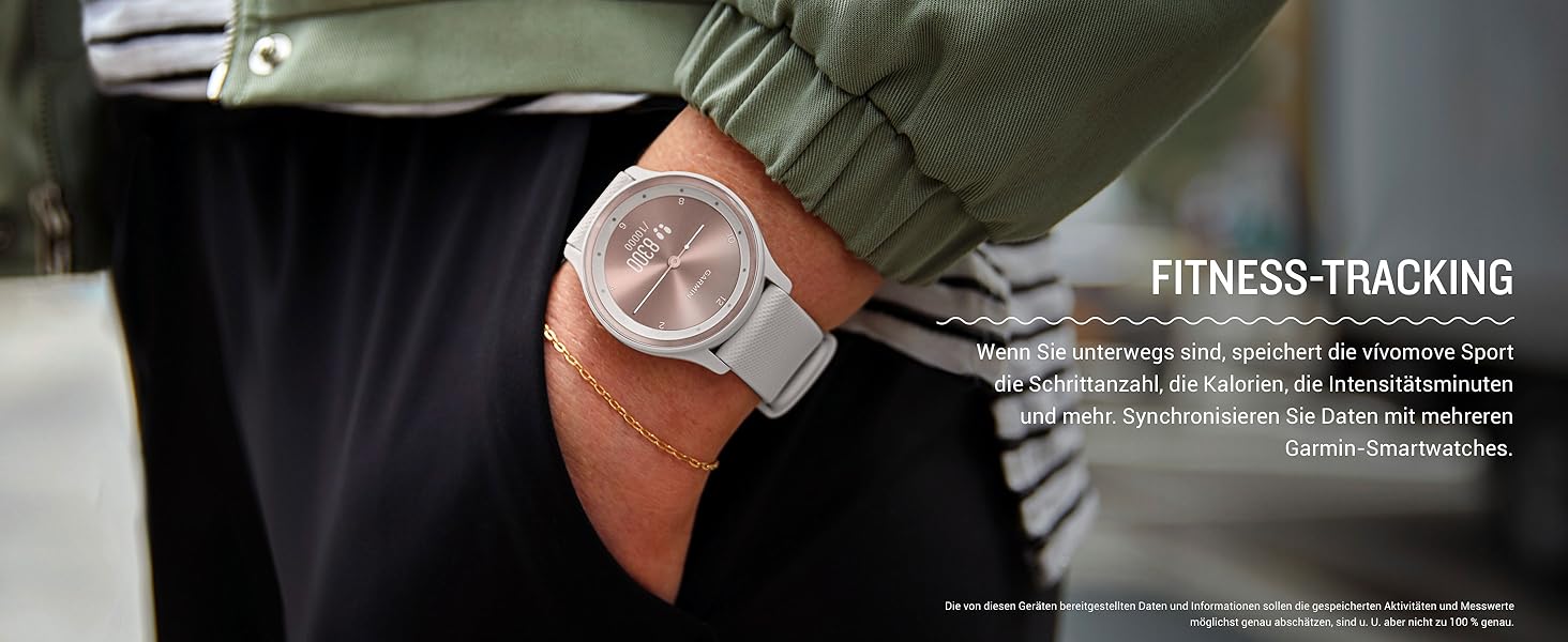 Гармін Vívomove Trend – гібридний смарт-годинник з аналоговими стрілками та сенсорним дисплеєм, фітнес- та здоров'я-функції, аналіз сну, Garmin Pay, сповіщення та до 5 днів роботи від акумулятора. Колір: чорний