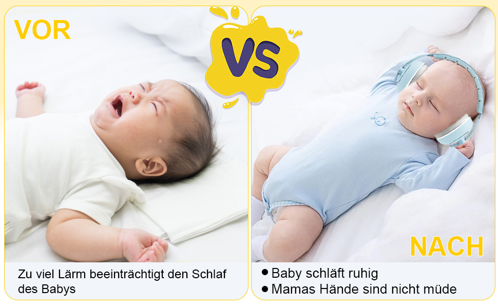 Навушники-захист вух 2-в-1 для немовлят, 0-48 місяців, блакитні