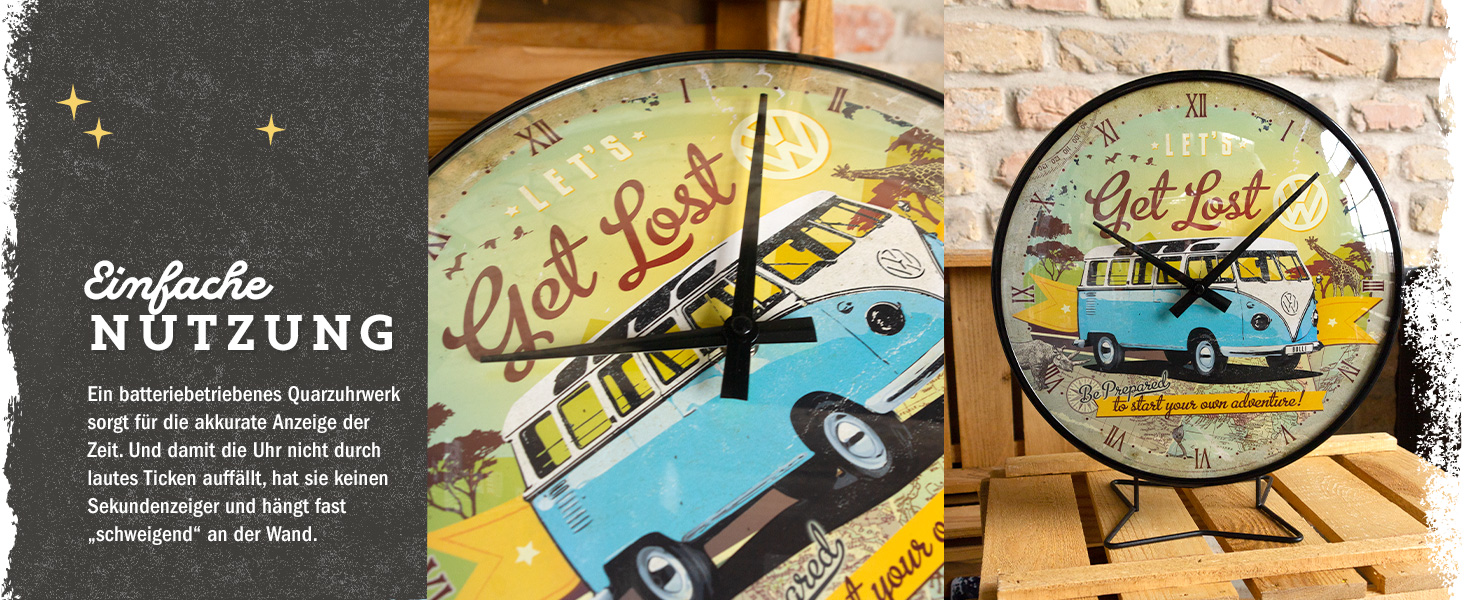 Ретро настінний годинник Nostalgic-Art Vespa Ø31 см, ліцензія, великий кухонний годинник у вінтажному стилі, подарунок для фанатів скутерів