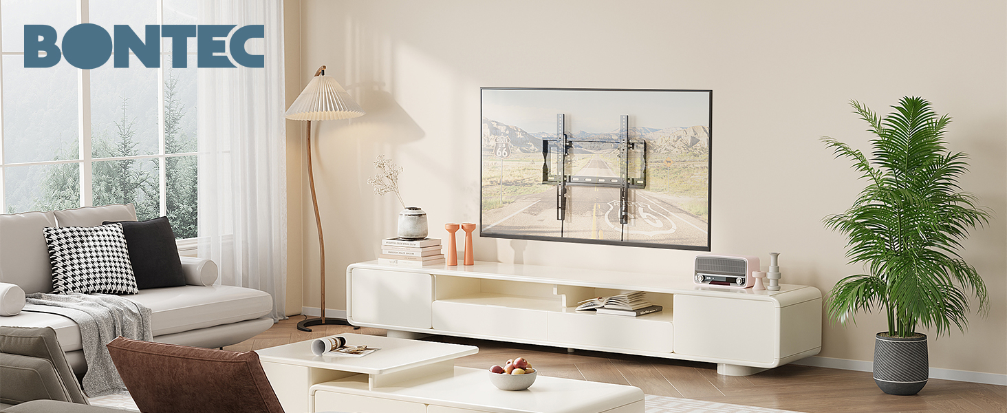 Кріплення для телевізора BONTEC, нахильний тримач Ultraslim для LCD/LED/Plasma телевізорів (23-65 дюймів), VESA 400x400, до 45кг