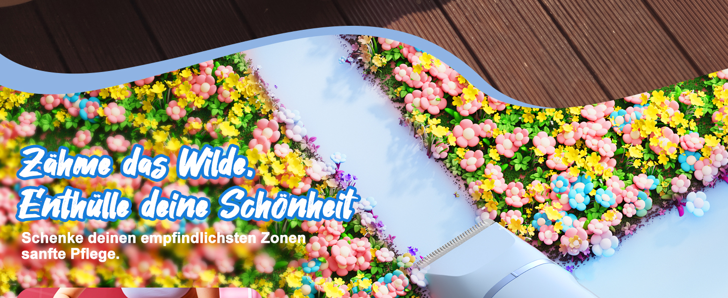 Електричний жіночий триммер 3-в-1 для тіла та інтимної зони з LED-дисплеєм, IPX7, USB, (Блакитний)