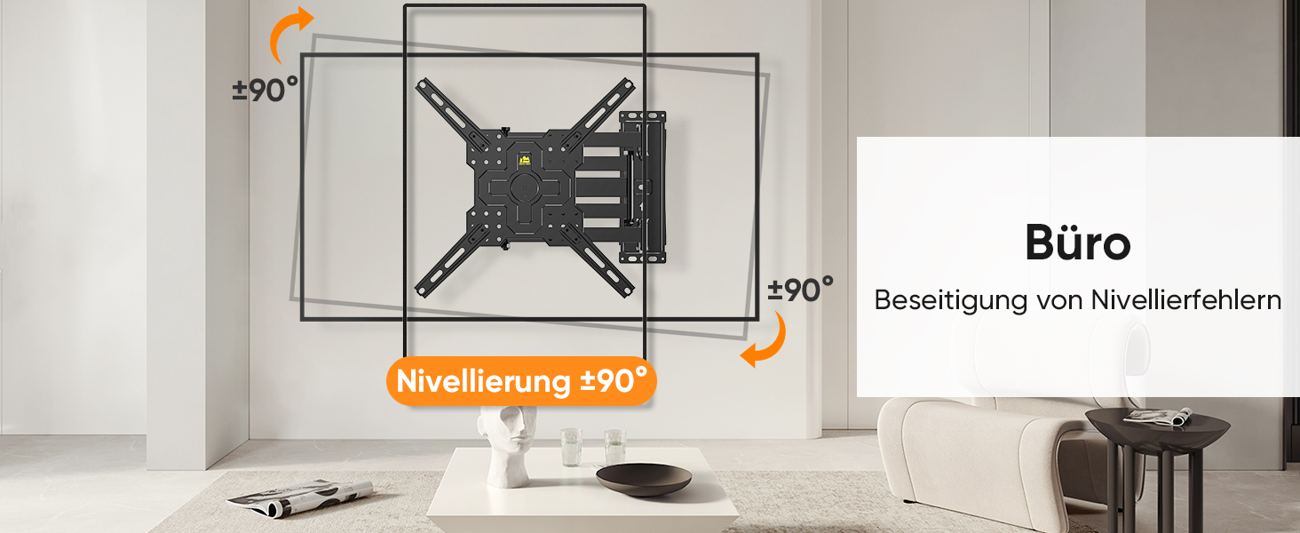 Кронштейн для телевізора FORGING MOUNT поворотний 26-65 дюймів, VESA 400x400, до 35 кг, подовжений 1035 мм