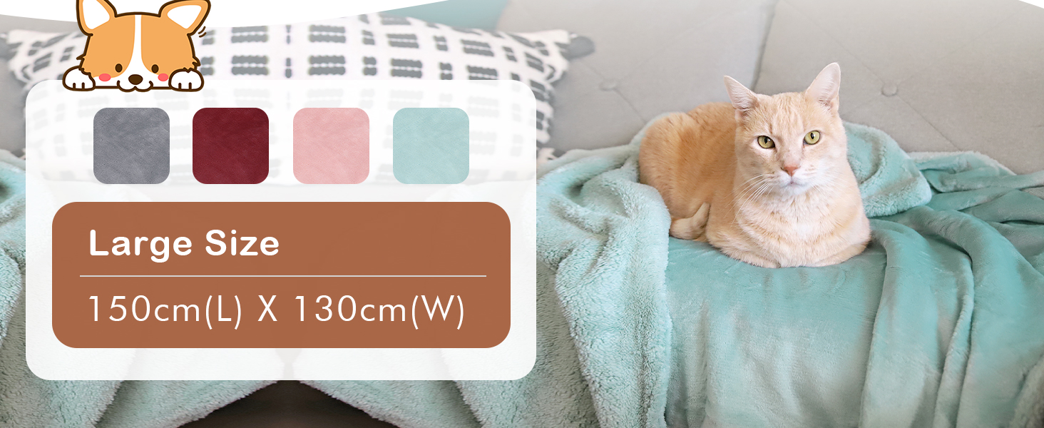 М'яка ковдра для домашніх тварин з флісу, Sherpa, плюшева, для собак, котів, цуценят, 152x127 см