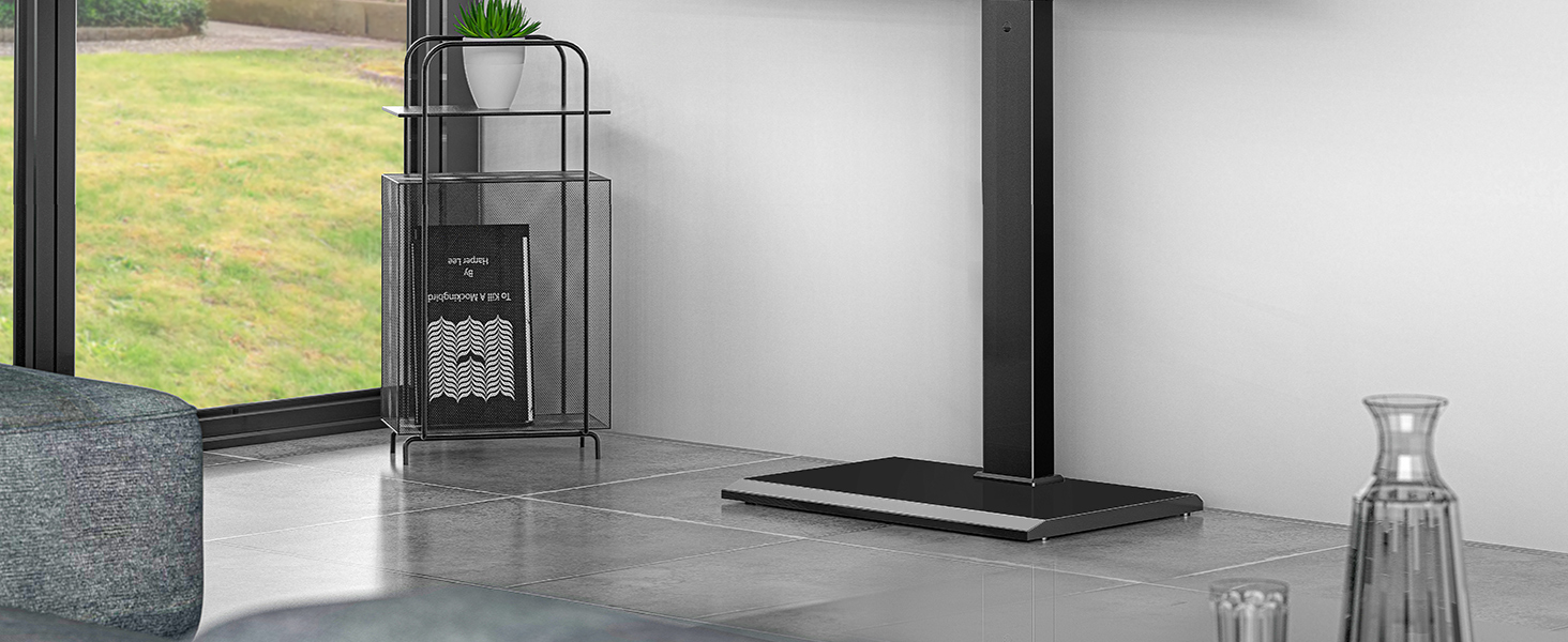 Підставка для телевізора FITUEYES на підлозі, поворотна, регульована по висоті, для телевізорів 32-75 дюймів, до 40 кг, VESA 400x600