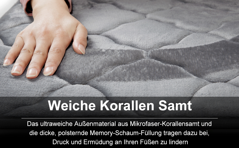 Килимок для ванної кімнати Homaxy з ефектом пам'яті (Memory Foam), протиковзкий, 60x120 см, чорний — м'який, гігроскопічний та легкий у догляді