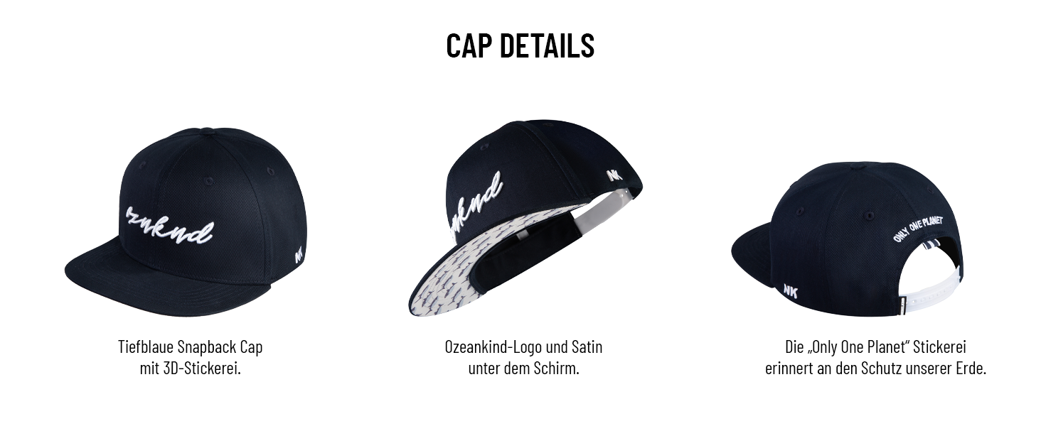 Кепка Nebelkind Snapback Ozeankind - темно-синя, унісекс, регульований розмір, стильна бейсболка