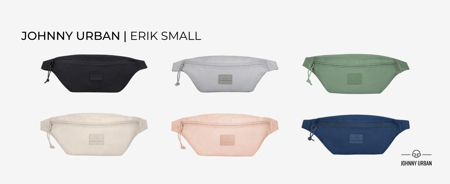 JOHNNY URBAN: поясна сумка (бананка) Erik Small - чорна, водонепроникна, для чоловіків та жінок, стильна нагрудна сумка для фестивалів