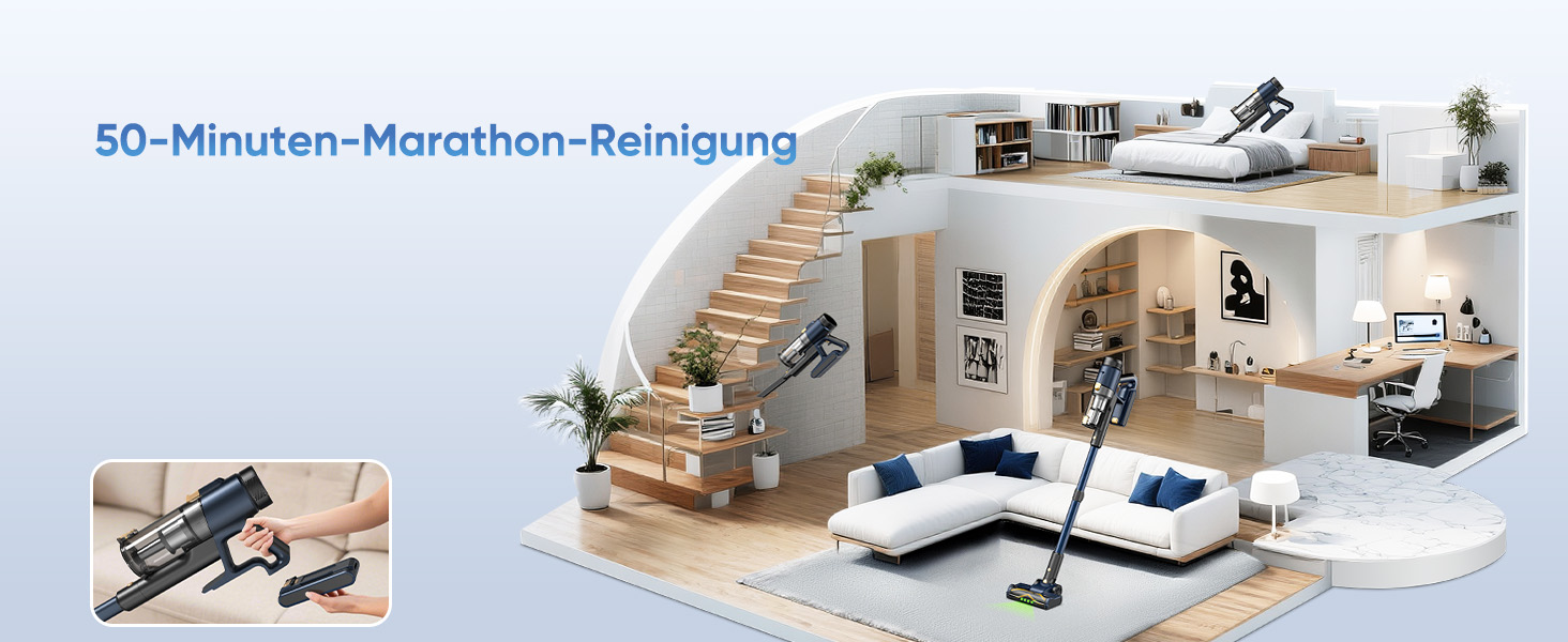 Бездротовий пилосос Vexilar V12: 50 хв роботи, 50 кПа, 450 Вт, LED-дисплей, зелене підсвічування, антизаплутувальна щітка. Ідеально для дому, авто, видалення шерсті тварин.