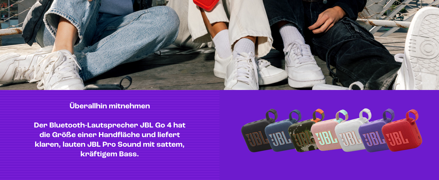 JBL Go 4 Black – Портативна Bluetooth колонка з глибоким басом, захистом від води та пилу, до 7 годин роботи