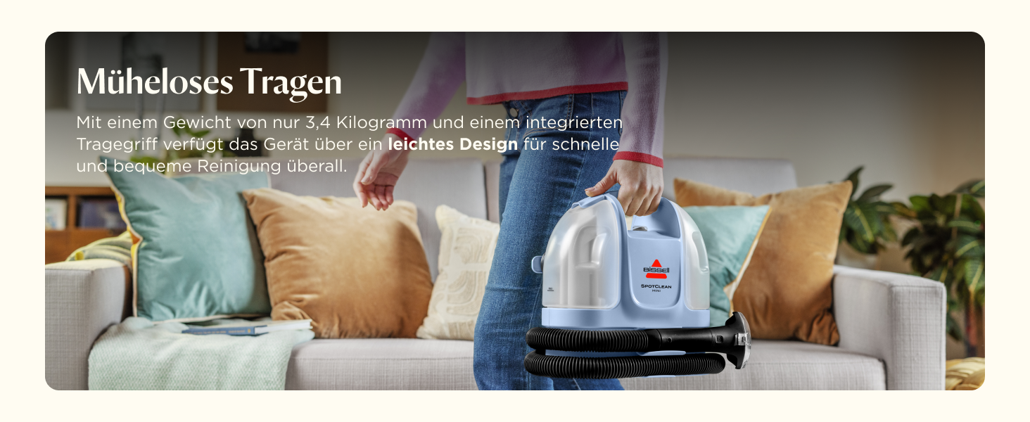 Портативний мийник для килимів та м'яких меблів Bissell SpotClean Mini з HeatWave технологією, 330W, 36988