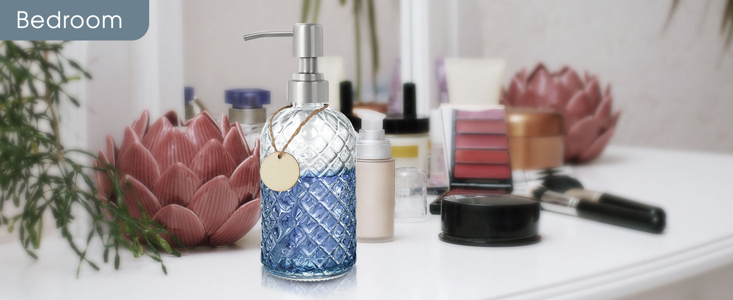 Скляні дозатори для мила Topsky (2 шт.), 400 мл, з нержавіючою помпою, для кухні та ванної кімнати