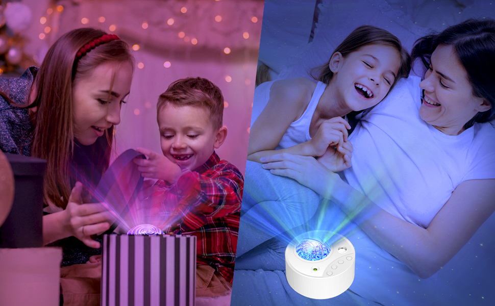 LED проектор зоряного неба iBell, нічник-проектор північного сяйва з 14 режимами підсвітки, білим шумом і таймером, галактичний проектор для дітей і дорослих, подарунок для декору кімнати