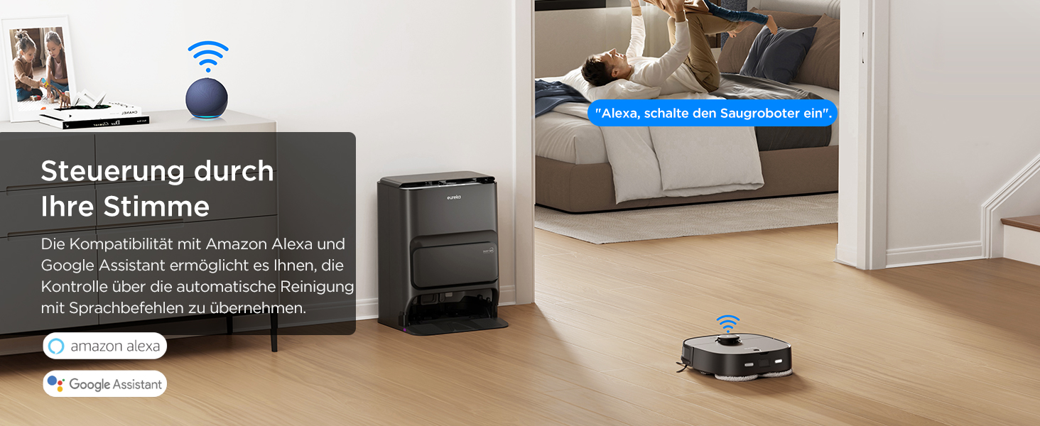 Робот-пилосос Eureka J12 Ultra з функцією миття підлоги (автоматичне очищення, прання та сушка), потужність всмоктування 5000Pa, обертова функція миття, Dual-LiDAR навігація, 3D уникнення перешкод, чорний