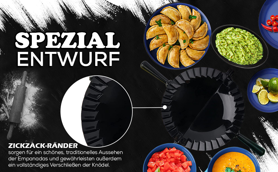Форма для емпанада Tortillada Formen 15.5 см + Набір 7 предметів (рецепти, соусниці, вирізка, ніж)