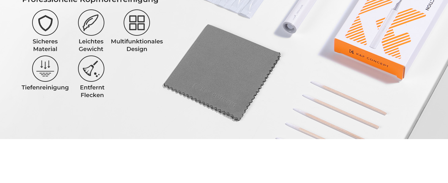 Набір для чищення K&F CONCEPT: мобільні телефони, навушники, AirPods, iPad та iPhone