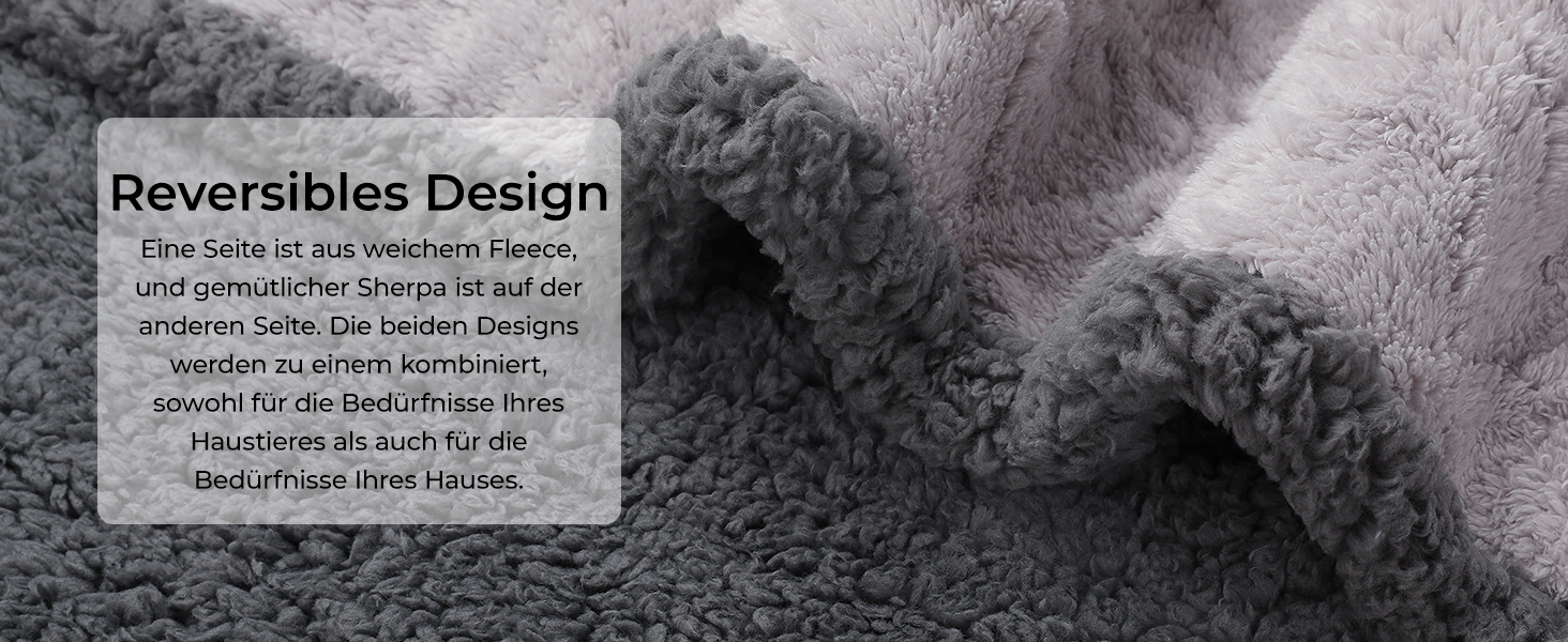 Водонепроникний коврик для собак Luciphia, миючий, для собак, котів, цуценят, м'який флісовий коврик з Sherpa, середнього та великого розміру для ліжка, дивана, софи, (102 * 145cm) (145 * 165cm), сірий в клітинку