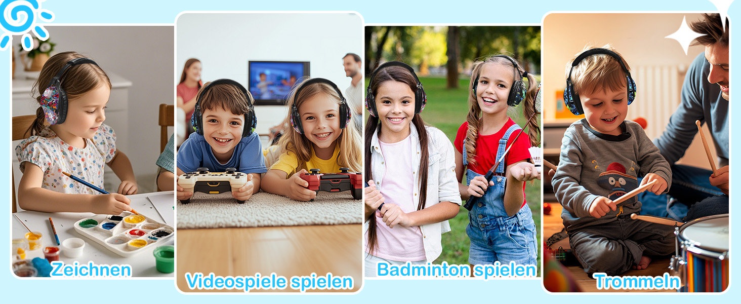 Навушники шумоізоляційні дитячі ZOHAN 030, 3-18 років, для дітей з аутизмом, для школи та концертів, регульовані