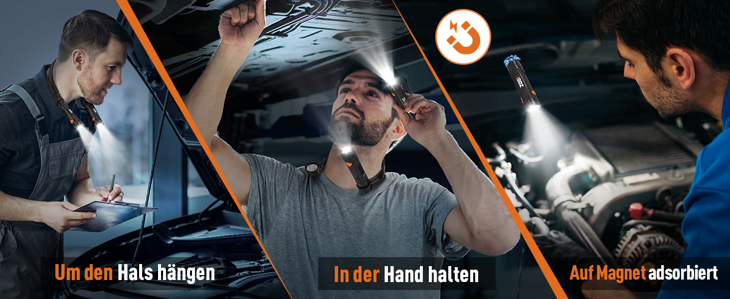 Ліхтарик на шию магнітний для читання ZOOI - подарунок для чоловіків, тата на День батька, оригінальний презент