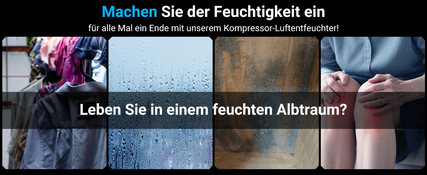 Електричний осушувач повітря 20л/день з датчиком вологості та LED дисплеєм, таймером, 3 режими, для спальні, офісу, підвалу, безперервна подача, білий