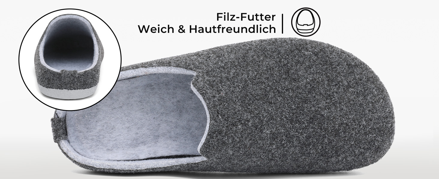 Тапочки домовими з фетру Mishansha для жінок та чоловіків, зимові, зручні, чорні, розмір 36-48