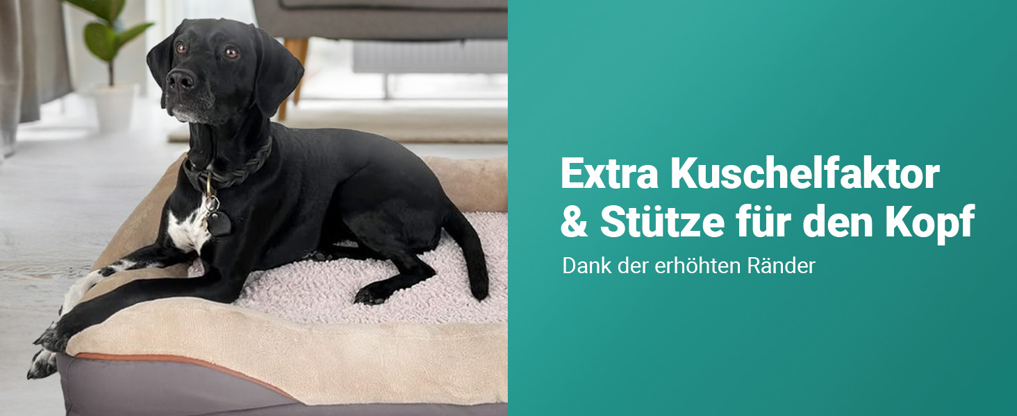 Ортопедичне ліжко для собак Emmi-pet - Ergonomisches Hundesofa для великих собак, 120x85x25 см. Зручне, м'яке, з антиковзаючою поверхнею, дихаюче, з регульованою формою. XXL (120x85 см)