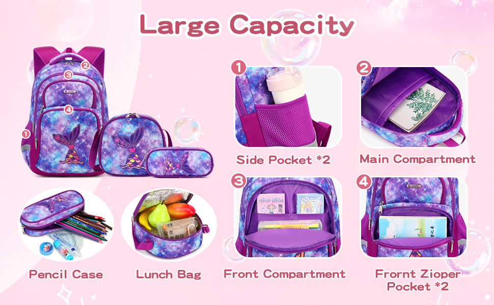 Дитячий рюкзак Cusangel для дівчаток та хлопчиків, ергономічний, регульований, водонепроникний, з нагрудним ременем - рожевий з серцем