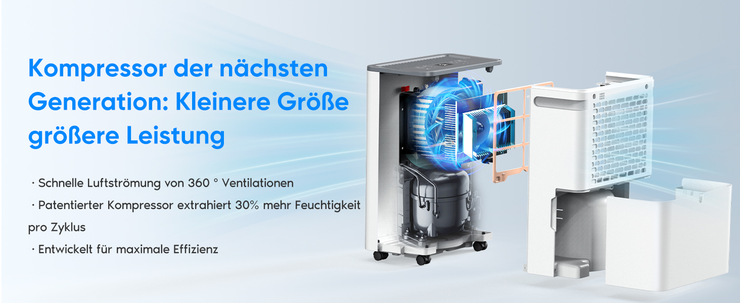 Електричний осушувач повітря COLAZE 20 л/24 год, для дому, підвалу, вітальні, 150 м³ (50 м²), тихий, для квартири